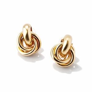 New! Reese 14K Gold Plated Intertwine Post Earrings (2005) NWOT